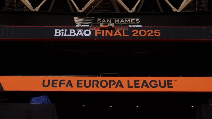 Europa League final banner in Bilbao